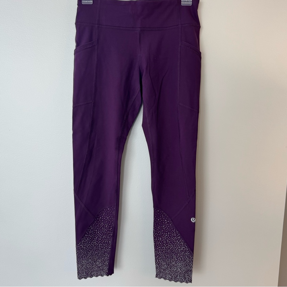 lululemon athletica tight stuff reflective leggings size 6